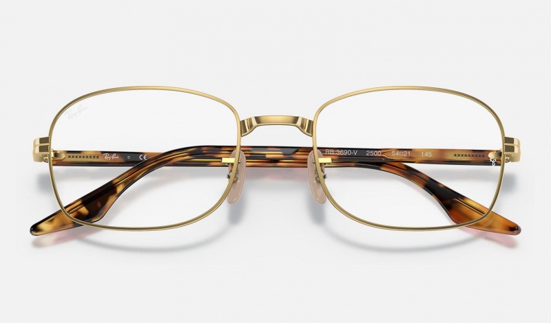 Ray Ban RB3690 Optics Men's Eyeglasses Gold | 09152-HCPI