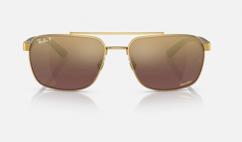 Ray Ban RB3701 Men's Sunglasses Gold | 64178-YERX