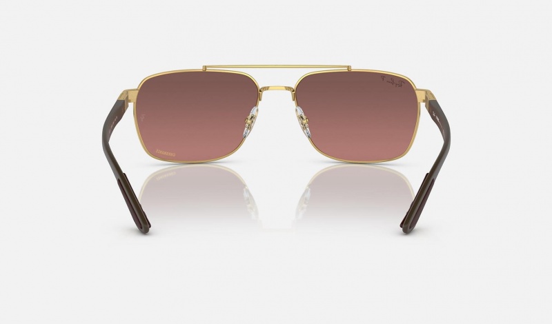 Ray Ban RB3701 Men's Sunglasses Gold | 64178-YERX