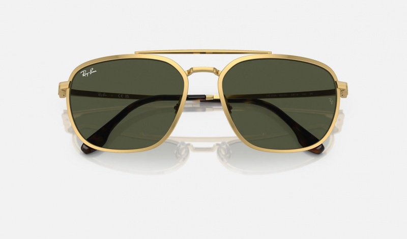 Ray Ban RB3708 Men's Sunglasses Green | 93254-OKEX