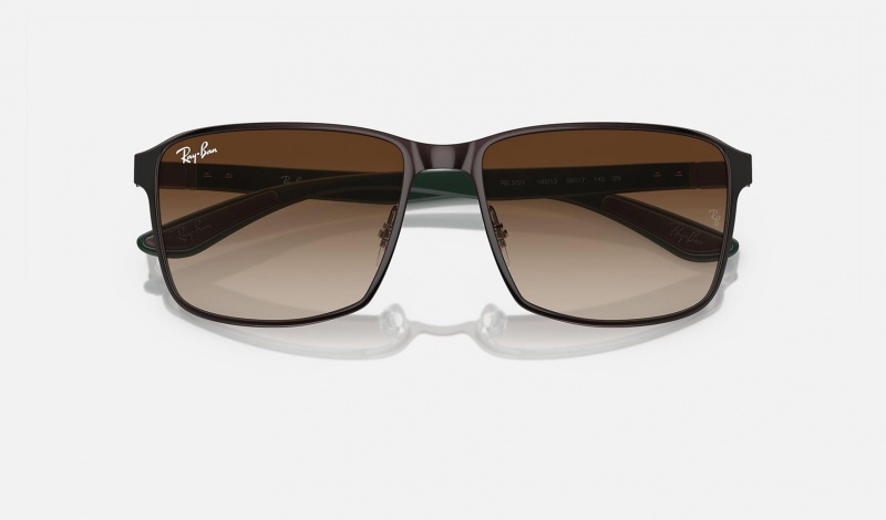 Ray Ban RB3721 Men's Sunglasses Brown | 76531-JZEO