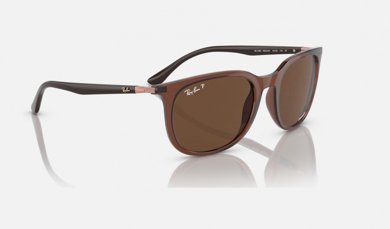 Ray Ban RB4386 Men's Sunglasses Brown | 35467-GLOS