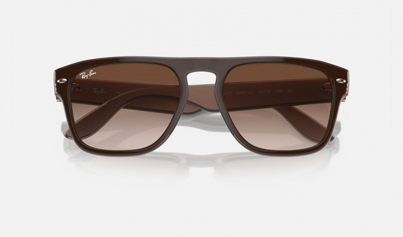 Ray Ban RB4407 Men's Sunglasses Brown | 50918-SIOM