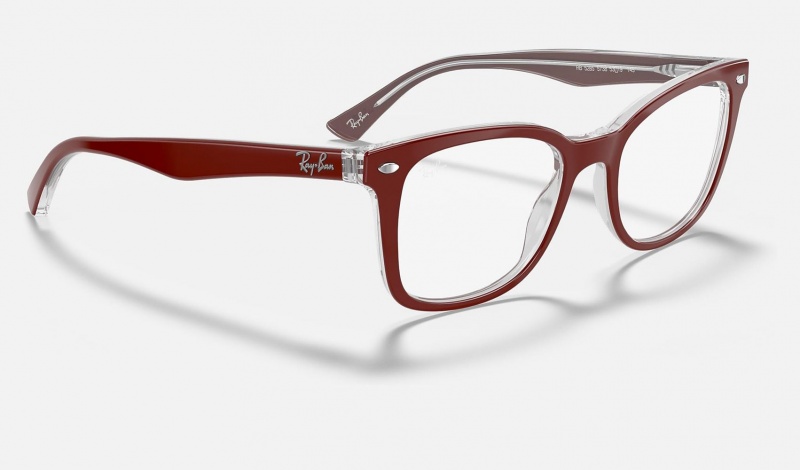 Ray Ban RB5285 Optics Men's Eyeglasses Burgundy | 54061-IJWV