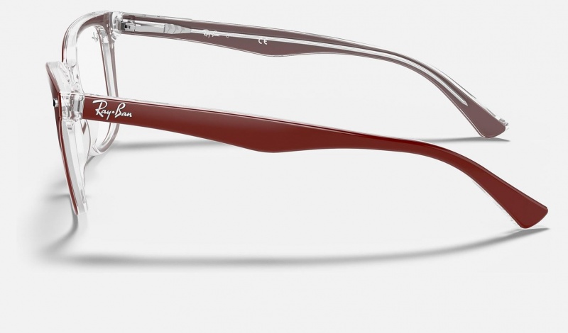 Ray Ban RB5285 Optics Men's Eyeglasses Burgundy | 54061-IJWV