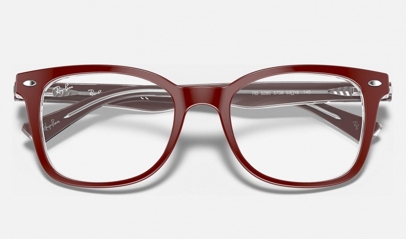 Ray Ban RB5285 Optics Men's Eyeglasses Burgundy | 54061-IJWV