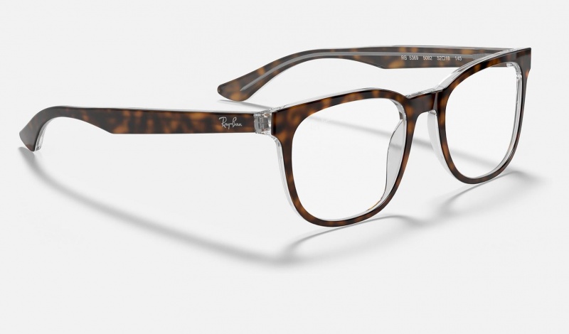 Ray Ban RB5369 Optics Men's Eyeglasses Brown | 24185-TXQN