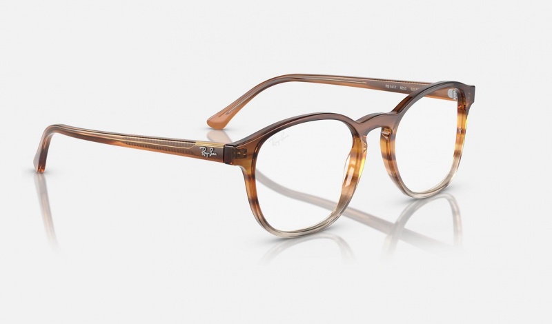 Ray Ban RB5417 Optics Men's Eyeglasses Brown | 46319-QVLE