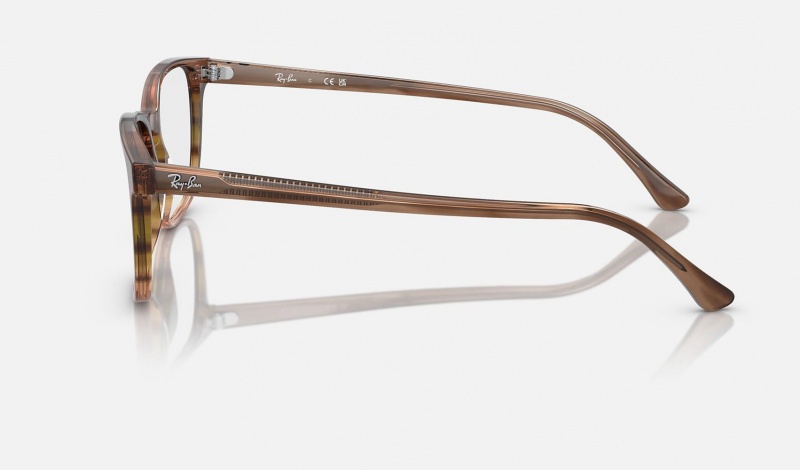 Ray Ban RB5418 Optics Men's Eyeglasses Brown | 85123-MESB