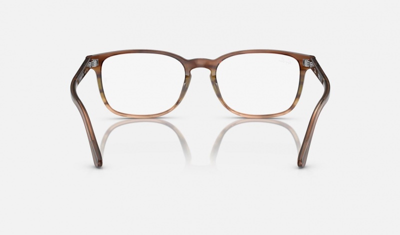 Ray Ban RB5418 Optics Men's Eyeglasses Brown | 85123-MESB