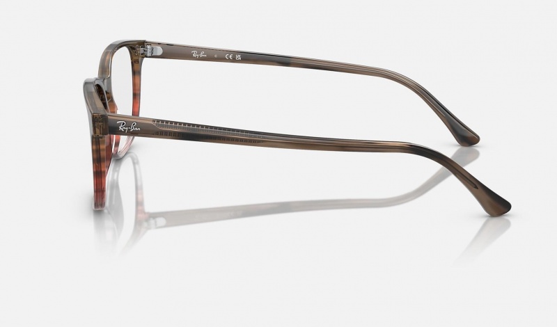 Ray Ban RB5418 Optics Men's Eyeglasses Brown | 68159-KOXB