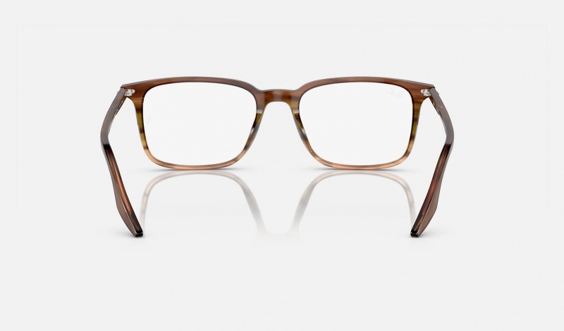 Ray Ban RB5421 Optics Men's Eyeglasses Brown | 84970-MSQT