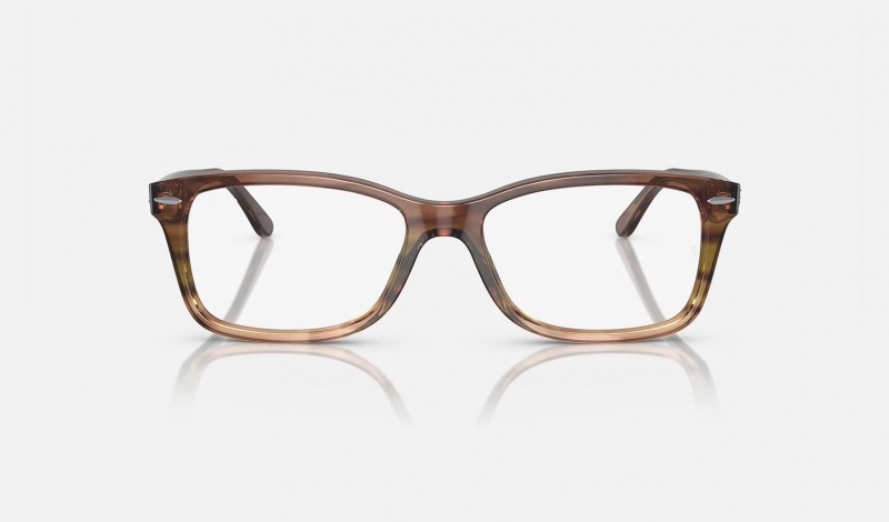 Ray Ban RB5428 Optics Men's Eyeglasses Brown | 89013-IZMY