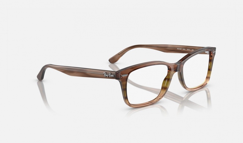 Ray Ban RB5428 Optics Men's Eyeglasses Brown | 89013-IZMY