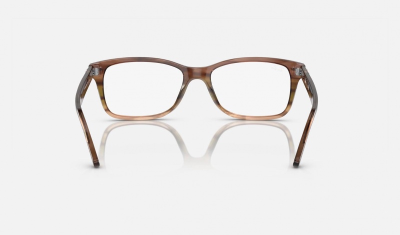 Ray Ban RB5428 Optics Men's Eyeglasses Brown | 89013-IZMY