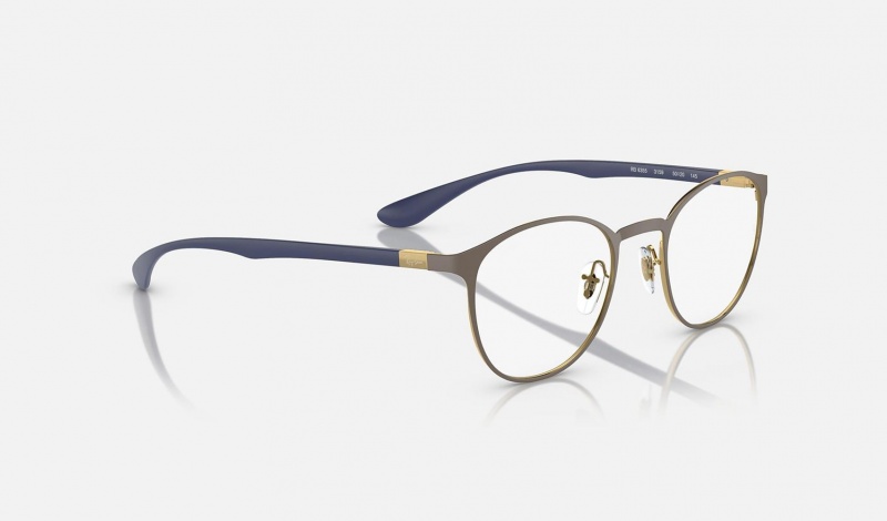 Ray Ban RB6355 Optics Men's Eyeglasses Gold | 89205-FTNZ