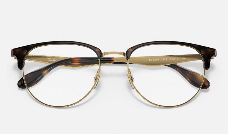 Ray Ban RB6396 Optics Men's Eyeglasses Gold | 25684-BTMD