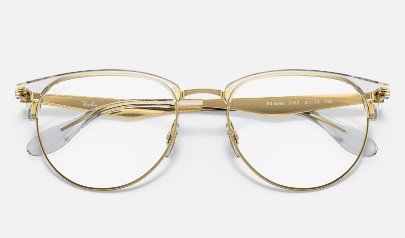 Ray Ban RB6396 Optics Men's Eyeglasses Gold | 70238-JROV