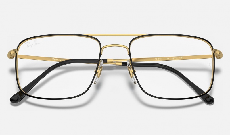 Ray Ban RB6434 Optics Men's Eyeglasses Gold | 70238-VSIW