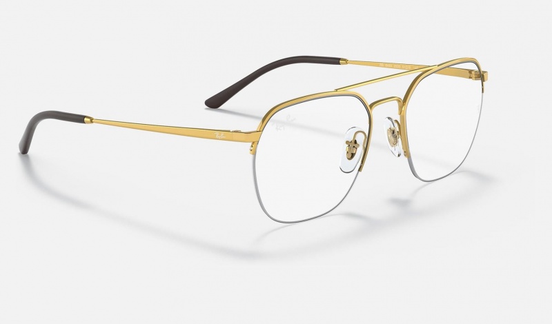 Ray Ban RB6444 Optics Men's Eyeglasses Gold | 30589-ENXF