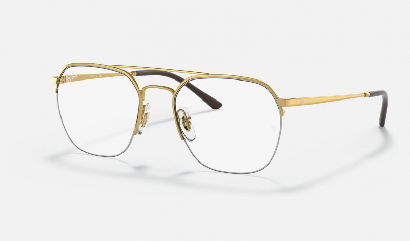 Ray Ban RB6444 Optics Men\'s Eyeglasses Gold | 30589-ENXF