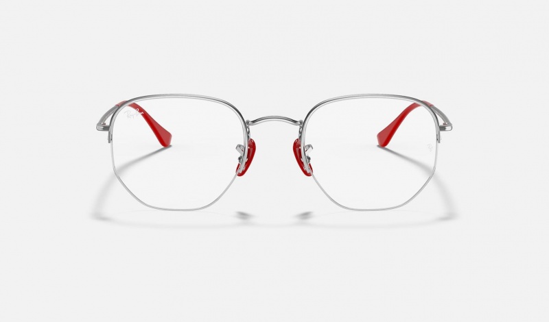 Ray Ban RB6448m Scuderia Ferrari Collection Women's Eyeglasses Silver | 85976-ZDTP