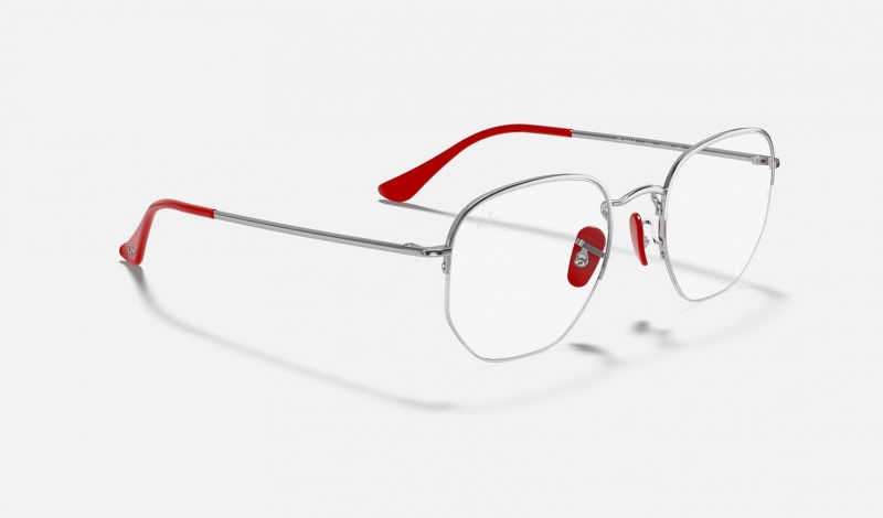 Ray Ban RB6448m Scuderia Ferrari Collection Women's Eyeglasses Silver | 85976-ZDTP