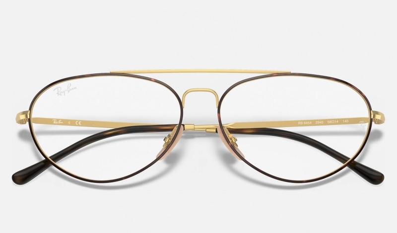 Ray Ban RB6454 Optics Men's Eyeglasses Gold | 31769-JXIB