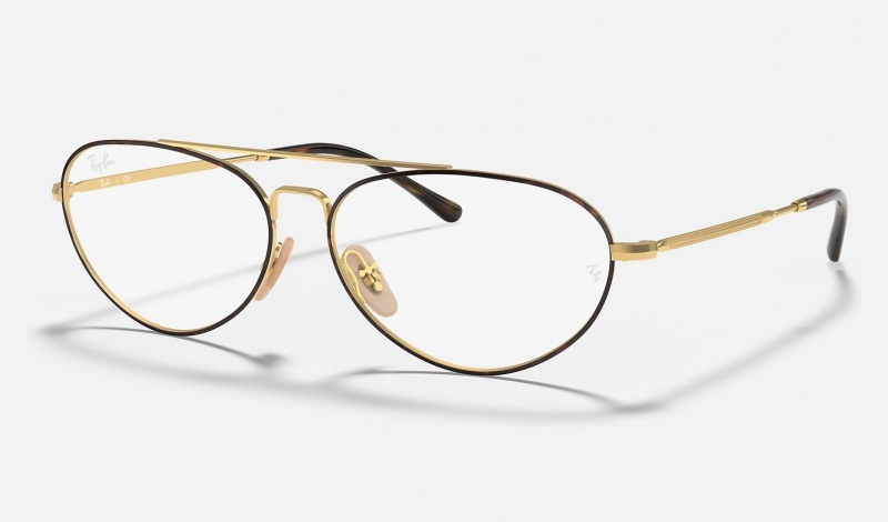 Ray Ban RB6454 Optics Men\'s Eyeglasses Gold | 31769-JXIB