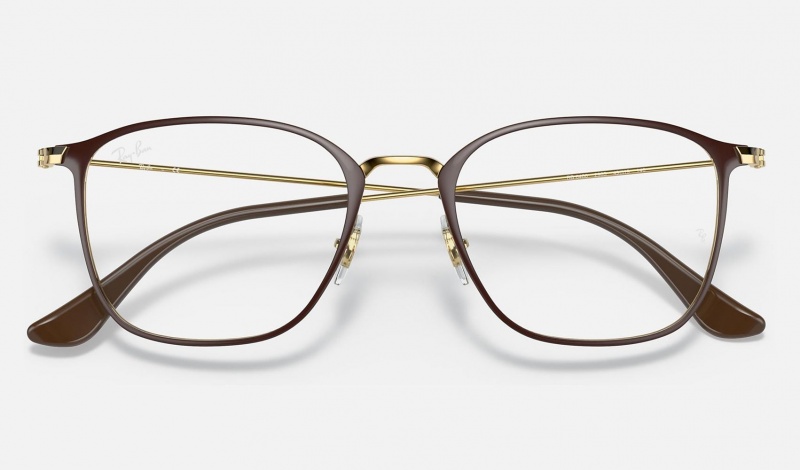 Ray Ban RB6466 Optics Men's Eyeglasses Gold | 92057-ZUHL