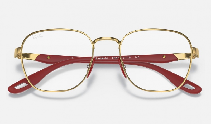 Ray Ban RB6484m Scuderia Ferrari Collection Women's Eyeglasses Gold | 73216-FGIE