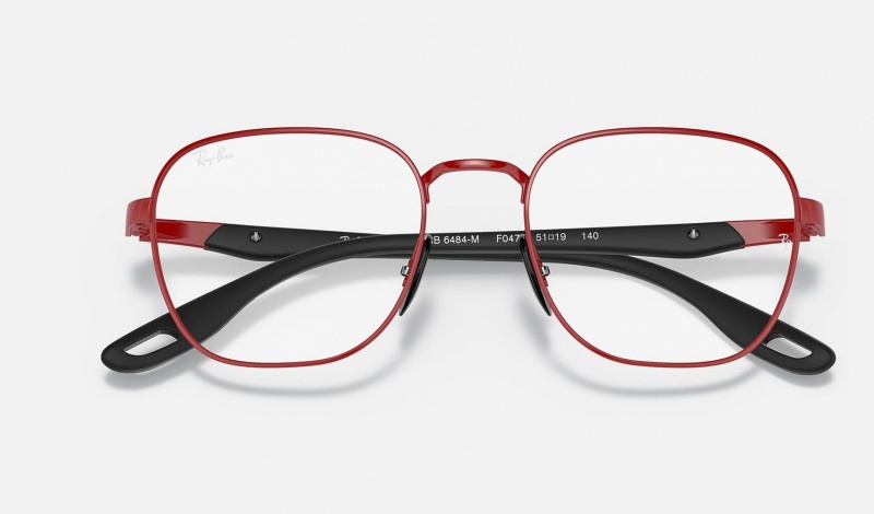 Ray Ban RB6484m Scuderia Ferrari Collection Men's Eyeglasses Red | 79038-EYKC