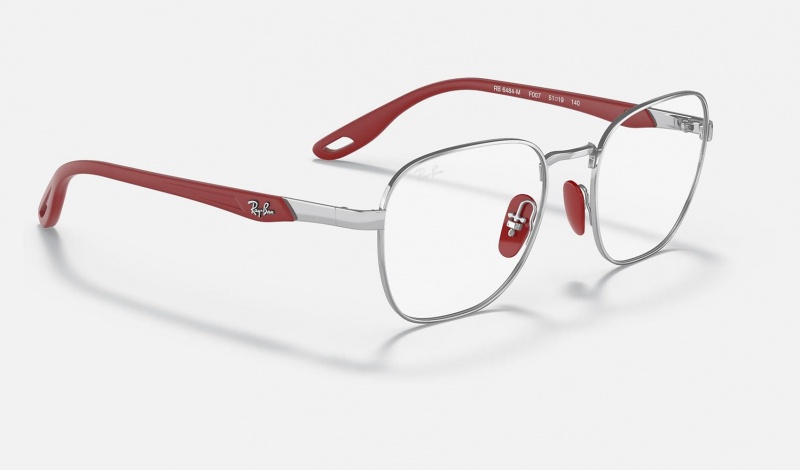 Ray Ban RB6484m Scuderia Ferrari Collection Women's Eyeglasses Silver | 72486-LNTC