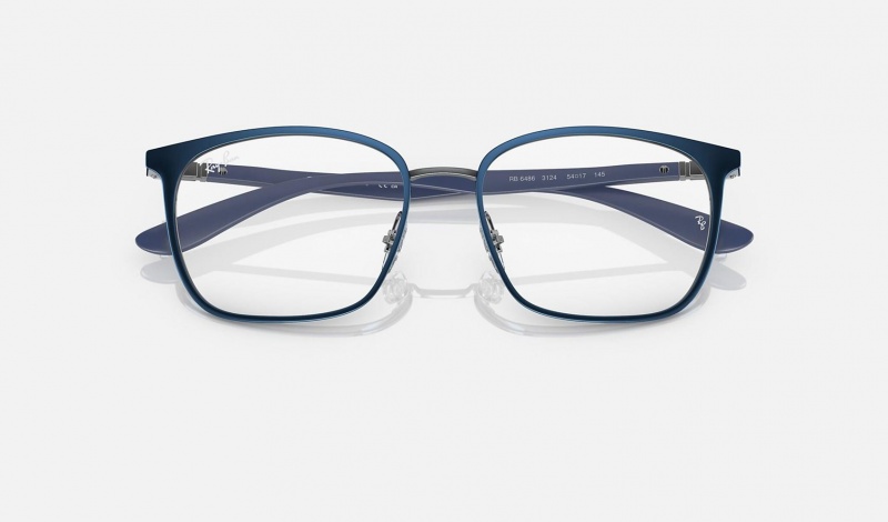 Ray Ban RB6486 Optics Women's Eyeglasses Blue | 65792-QUHN