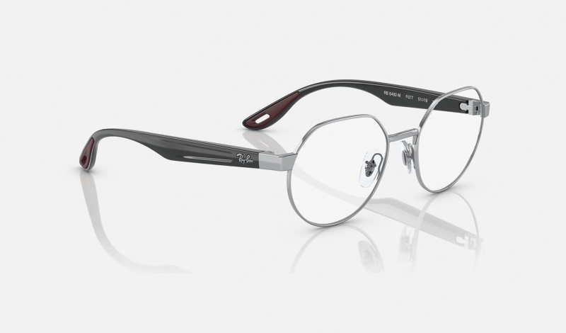 Ray Ban RB6492m Optics Scuderia Ferrari Collection Women's Eyeglasses Silver | 02973-OWDB