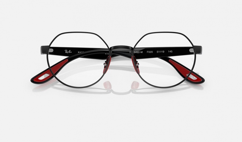 Ray Ban RB6492m Optics Scuderia Ferrari Collection Women's Eyeglasses Black | 23914-IRNQ