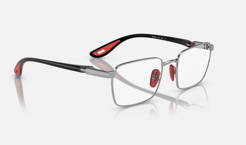 Ray Ban RB6507m Optics Scuderia Ferrari Collection Men's Eyeglasses Silver | 67824-WCTE