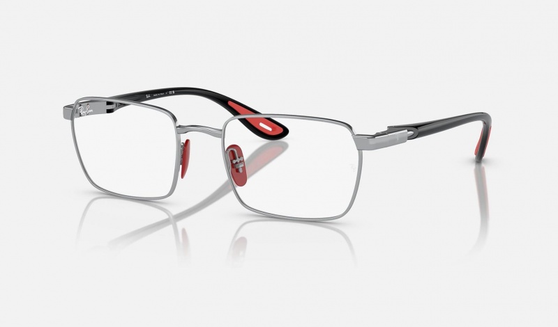 Ray Ban RB6507m Optics Scuderia Ferrari Collection Men\'s Eyeglasses Silver | 67824-WCTE