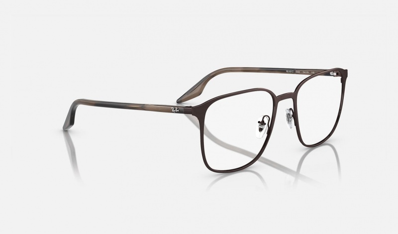 Ray Ban RB6512 Optics Men's Eyeglasses Brown | 70836-TWAE