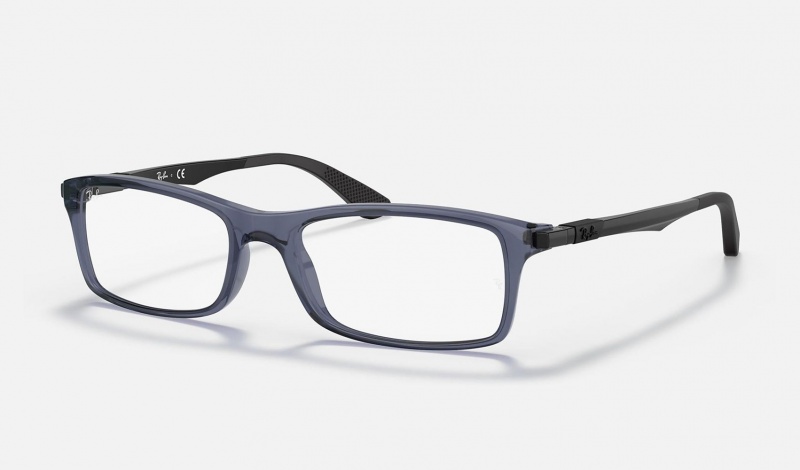 Ray Ban RB7017 Optics Men\'s Eyeglasses Blue | 57342-XGNS