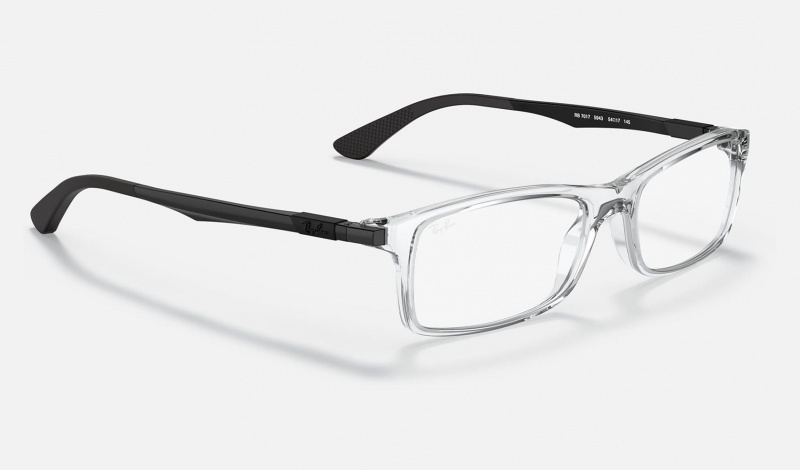 Ray Ban RB7017 Optics Men's Eyeglasses Silver | 56047-UQLY