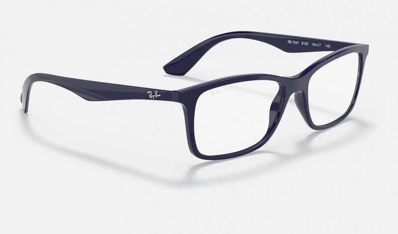 Ray Ban RB7047 Optics Men's Eyeglasses Blue | 38706-CDJA