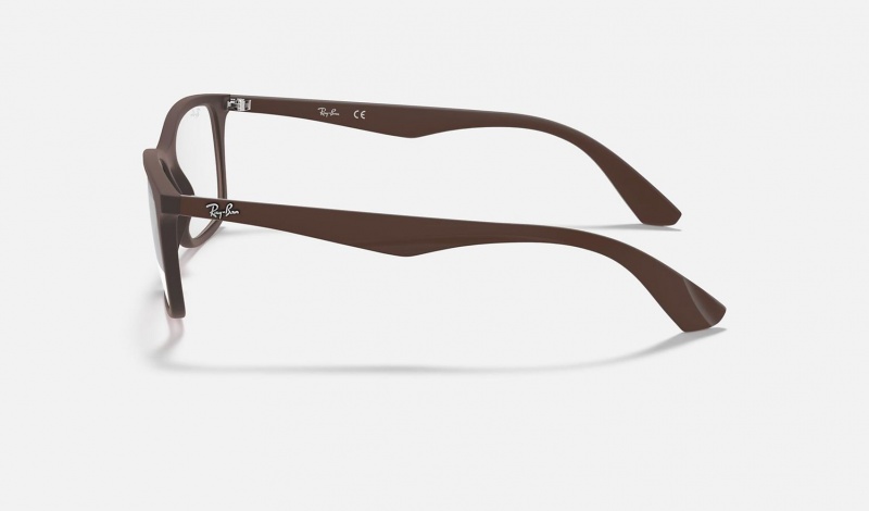 Ray Ban RB7047 Optics Men's Eyeglasses Brown | 68042-HRZT