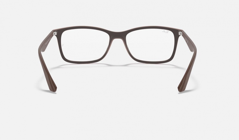 Ray Ban RB7047 Optics Men's Eyeglasses Brown | 68042-HRZT