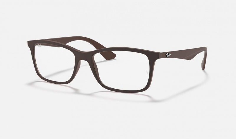 Ray Ban RB7047 Optics Men\'s Eyeglasses Brown | 68042-HRZT