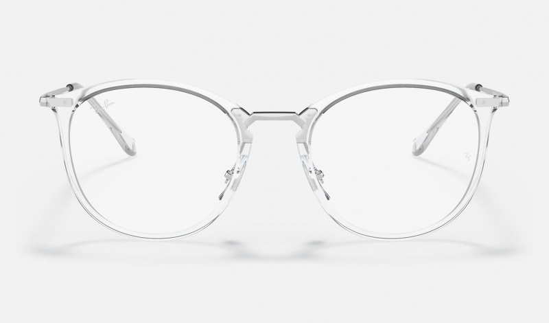 Ray Ban RB7140 Optics Men's Eyeglasses Silver | 30176-LKYE