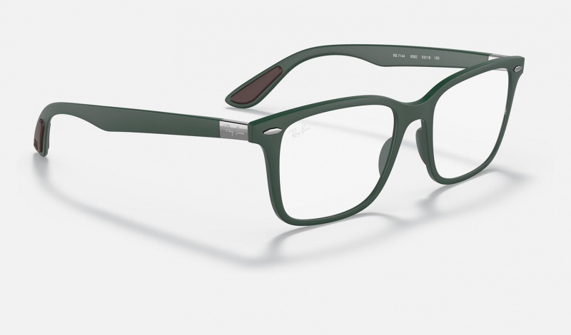 Ray Ban RB7144 Optics Men's Eyeglasses Green | 64201-OIND