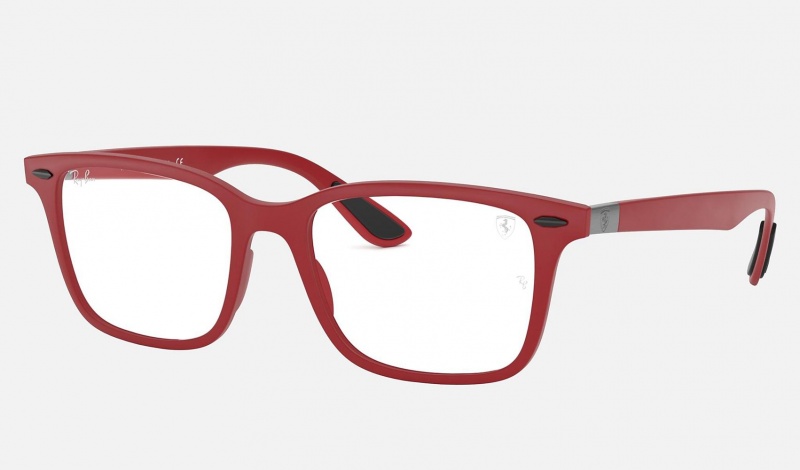 Ray Ban RB7144m Scuderia Ferrari Collection Men's Eyeglasses Red | 23768-FIRX