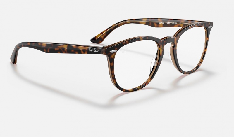 Ray Ban RB7159 Optics Men's Eyeglasses Brown | 52680-AOUZ