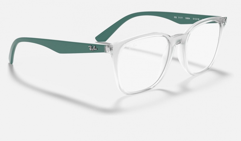 Ray Ban RB7177 Optics Women's Eyeglasses Green | 35621-ZTUL